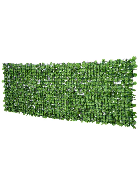 Outsunny 3 x 1m Artificial Leaf Wall - Green
