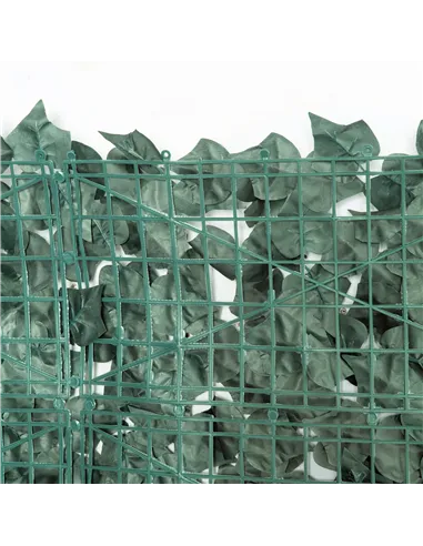 Outsunny 1-Piece Artificial Leaf Hedge Screen Privacy Fence Panel for Garden Outdoor Indoor Decor, Dark Green, 2.4M x 1M