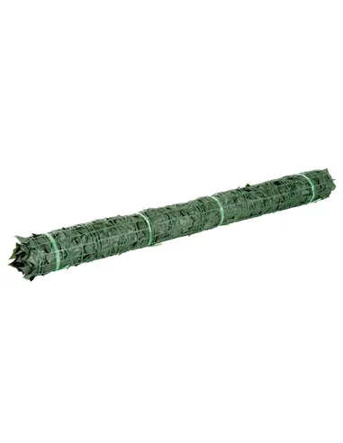 Outsunny 1-Piece Artificial Leaf Hedge Screen Privacy Fence Panel for Garden Outdoor Indoor Decor, Dark Green, 2.4M x 1M