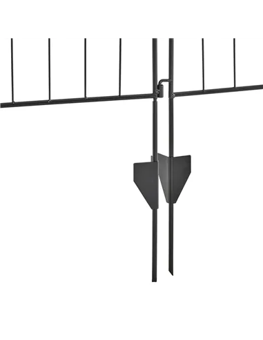 Outsunny Garden Decorative Fence 4 Panels 44in x 12ft Metal Wire Landscape Border Edging