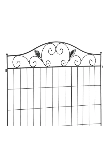 Outsunny Garden Decorative Fence 4 Panels 44in x 12ft Metal Wire Landscape Border Edging