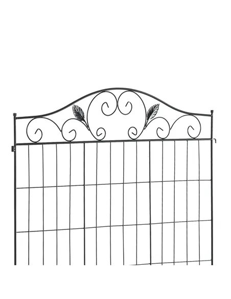 Outsunny Garden Decorative Fence 4 Panels 44in x 12ft Metal Wire Landscape Border Edging