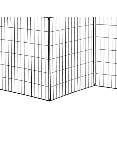 Outsunny Garden Decorative Fence 4 Panels 44in x 12ft Metal Wire Landscape Border Edging