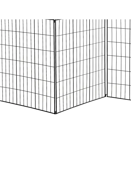 Outsunny Garden Decorative Fence 4 Panels 44in x 12ft Metal Wire Landscape Border Edging
