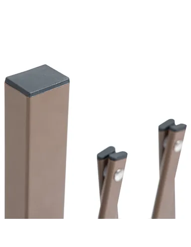 Outsunny Expanding Trellis Fence Freestanding Movable Fence Foldable Garden Screen Panel Aluminum, 300cm x 103.5 cm, Dark Brown