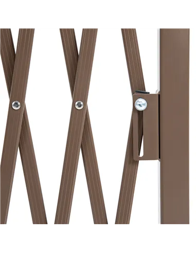 Outsunny Expanding Trellis Fence Freestanding Movable Fence Foldable Garden Screen Panel Aluminum, 300cm x 103.5 cm, Dark Brown