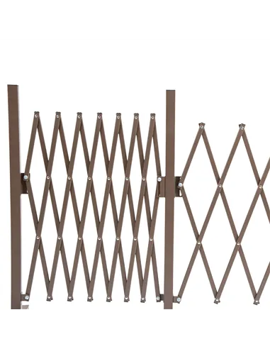 Outsunny Expanding Trellis Fence Freestanding Movable Fence Foldable Garden Screen Panel Aluminium, 405cm x 103.5cm, Dark Brown