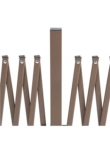 Outsunny Expanding Trellis Fence Freestanding Movable Fence Foldable Garden Screen Panel Aluminium, 405cm x 103.5cm, Dark Brown