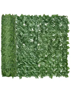 Outsunny 1-Piece Artificial Leaf Hedge Screen Privacy Fence Panel for Garden Outdoor Indoor Decor, Dark Green, 3M x 1M