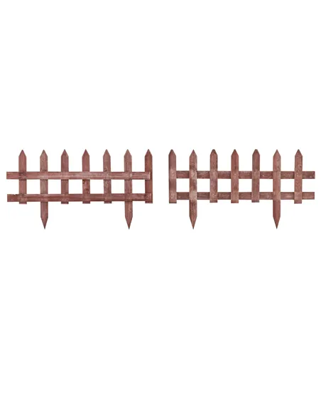 Outsunny Set of 12 Wooden 60cm Garden Fence Pieces