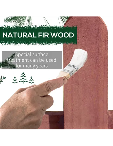 Outsunny Set of 12 Wooden 60cm Garden Fence Pieces