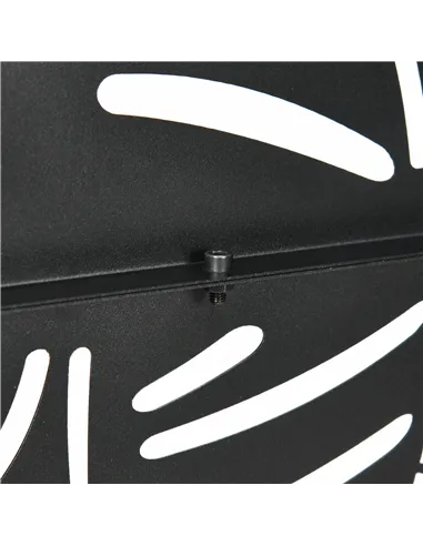 Outsunny Decorative Privacy Screen with Stand, 6.5FT Freestanding Metal Outdoor Divider, Decorative Privacy Panel with Expansion