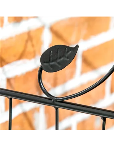 Outsunny Decorative Garden Fencing, 4PCs Outdoor Picket Fence Panels, 43in x 11.5ft Rustproof Metal Wire Landscape Flower Bed Bo