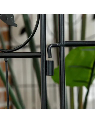 Outsunny Decorative Garden Fencing, 4PCs Outdoor Picket Fence Panels, 43in x 11.5ft Rustproof Metal Wire Landscape Flower Bed Bo