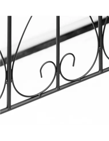 Outsunny Decorative Garden Fencing, 83cm (H) x 3m (L) 5PCs Outdoor Picket Fence Panels, Rustproof Metal Wire Landscape Flower Be