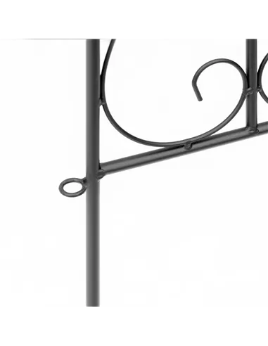 Outsunny Decorative Garden Fencing, 83cm (H) x 3m (L) 5PCs Outdoor Picket Fence Panels, Rustproof Metal Wire Landscape Flower Be