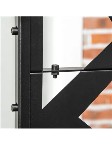 Outsunny Freestanding Garden Partition Screen Metal Decorative Outdoor Divider with Expansion Screws for Garden Patio Deck