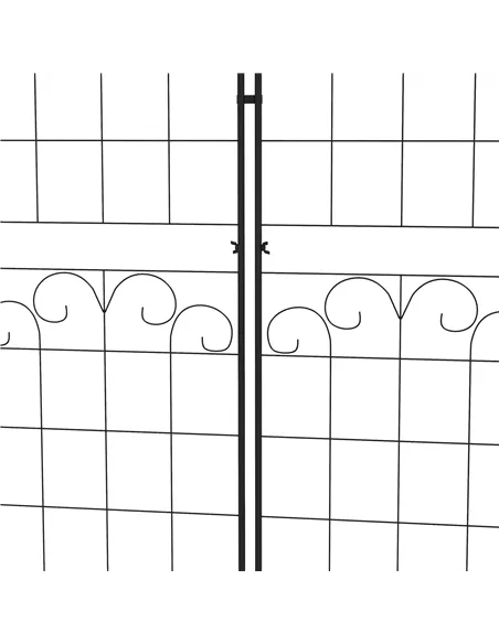 Outsunny Metal Trellis Set of 2, Garden Trellis for Climbing Plants Support Frames, Floral Design
