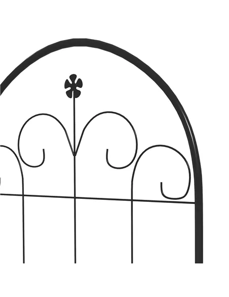 Outsunny Metal Trellis Set of 2, Garden Trellis for Climbing Plants Support Frames, Floral Design