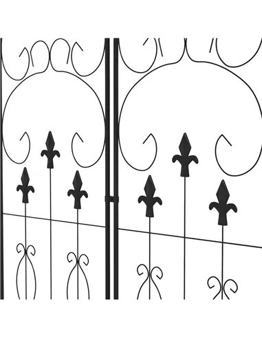 Outsunny Metal Trellis Set of 2, Garden Trellis for Climbing Plants Support Frames, Scrolls Design