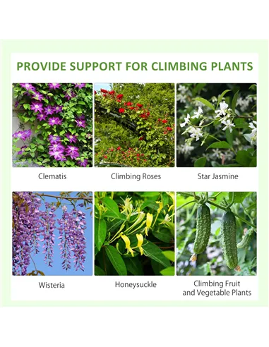 Outsunny Metal Trellis Set of 2, Garden Trellis for Climbing Plants Support Frames, Leaf Design