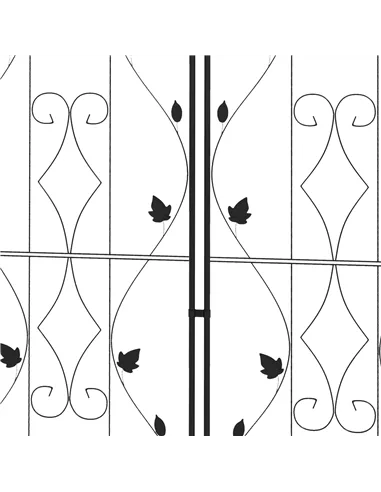 Outsunny Metal Trellis Set of 2, Garden Trellis for Climbing Plants Support Frames, Leaf Design
