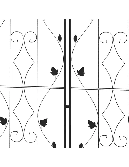 Outsunny Metal Trellis Set of 2, Garden Trellis for Climbing Plants Support Frames, Leaf Design