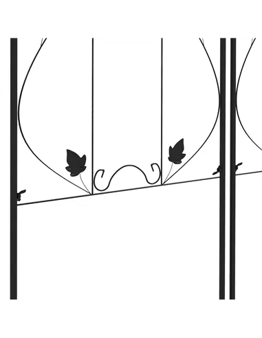 Outsunny Metal Trellis Set of 2, Garden Trellis for Climbing Plants Support Frames, Leaf Design