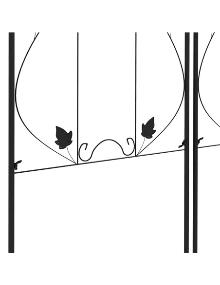Outsunny Metal Trellis Set of 2, Garden Trellis for Climbing Plants Support Frames, Leaf Design