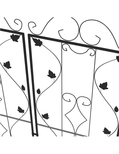 Outsunny Metal Trellis Set of 2, Garden Trellis for Climbing Plants Support Frames, Leaf Design