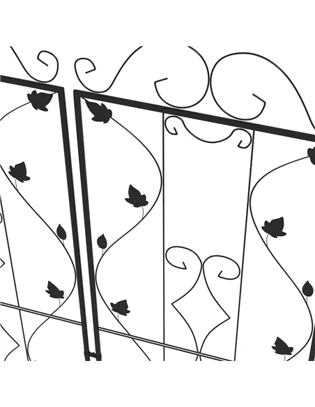 Outsunny Metal Trellis Set of 2, Garden Trellis for Climbing Plants Support Frames, Leaf Design