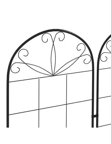 Outsunny Metal Trellis Set of 2, Garden Trellis for Climbing Plants Support Frames, Grid Design