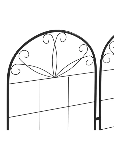 Outsunny Metal Trellis Set of 2, Garden Trellis for Climbing Plants Support Frames, Grid Design