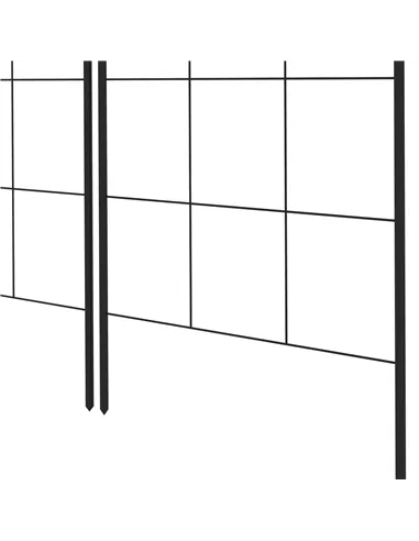 Outsunny Metal Trellis Set of 2, Garden Trellis for Climbing Plants Support Frames, Grid Design