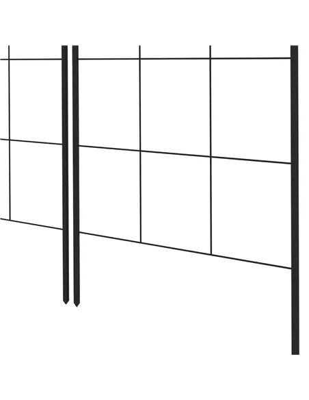 Outsunny Metal Trellis Set of 2, Garden Trellis for Climbing Plants Support Frames, Grid Design