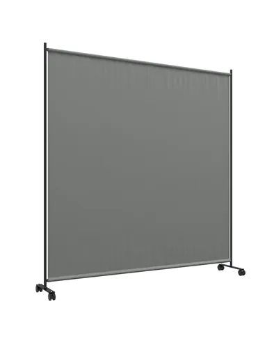 Outsunny 183 x 181cm Outdoor Privacy Screen, with Wheels - Dark Grey