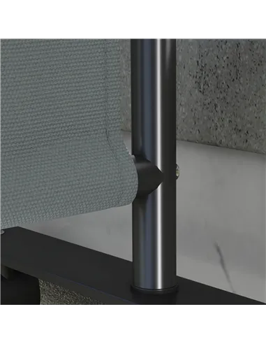 Outsunny 183 x 181cm Outdoor Privacy Screen, with Wheels - Dark Grey