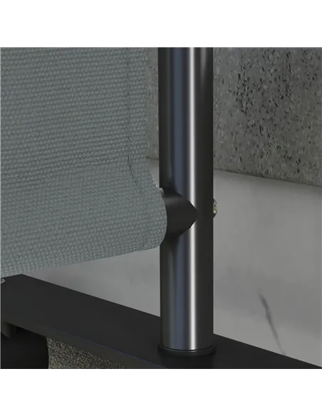 Outsunny 183 x 181cm Outdoor Privacy Screen, with Wheels - Dark Grey