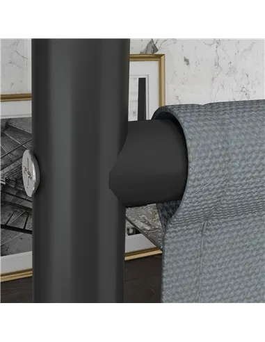 Outsunny 183 x 181cm Outdoor Privacy Screen, with Wheels - Dark Grey