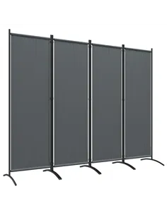 Outsunny 4 Panel Folding Garden Divider, 1.7m Privacy Screen with Wide Feet, Portable Freestanding Privacy Panel for Deck, Pool,