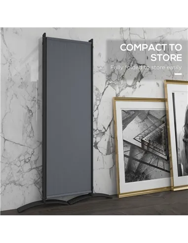 Outsunny 4 Panel Folding Garden Divider, 1.7m Privacy Screen with Wide Feet, Portable Freestanding Privacy Panel for Deck, Pool,