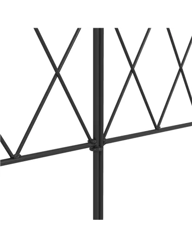 Outsunny 3m Decorative Metal Garden Fence - Diamond and Swirl Pattern