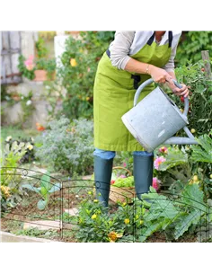 Outsunny Metal Decorative Outdoor Picket Fence Panels Set of 6, Black 2
