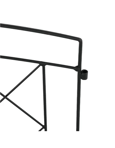 Outsunny Metal Decorative Outdoor Picket Fence Panels Set of 6, Black