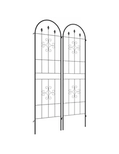 Outsunny Set of Two Spiral Anchor Garden Trellis Panels