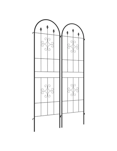 Outsunny Set of Two Spiral Anchor Garden Trellis Panels