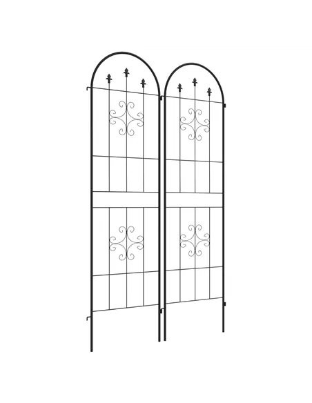 Outsunny Set of Two Spiral Anchor Garden Trellis Panels