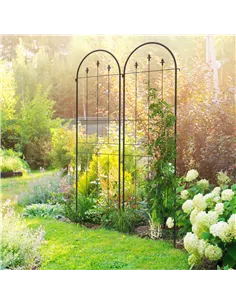 Outsunny Set of Two Spiral Anchor Garden Trellis Panels 2