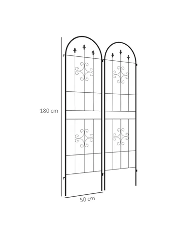 Outsunny Set of Two Spiral Anchor Garden Trellis Panels