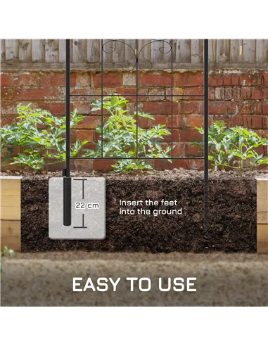 Outsunny Set of Two Spiral Anchor Garden Trellis Panels